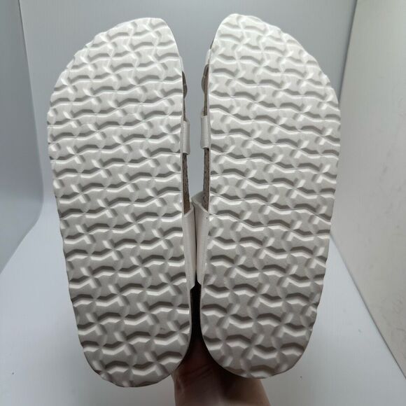 CUSHIONAIRE Women's Cork Footbed Sandal With +Comfort 7 WHITE - Picture 5 of 7